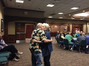 Bill & Kate Lavelle slow dancing to Elvis' crooning.