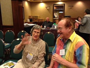 Dorothy Snell & Don Clark with the Seeck crew in the back of the room.