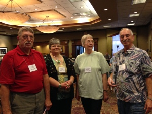 Ben & Becky Cronin, Barb Chamberlain & Gary Lickver.  That looks like trouble.